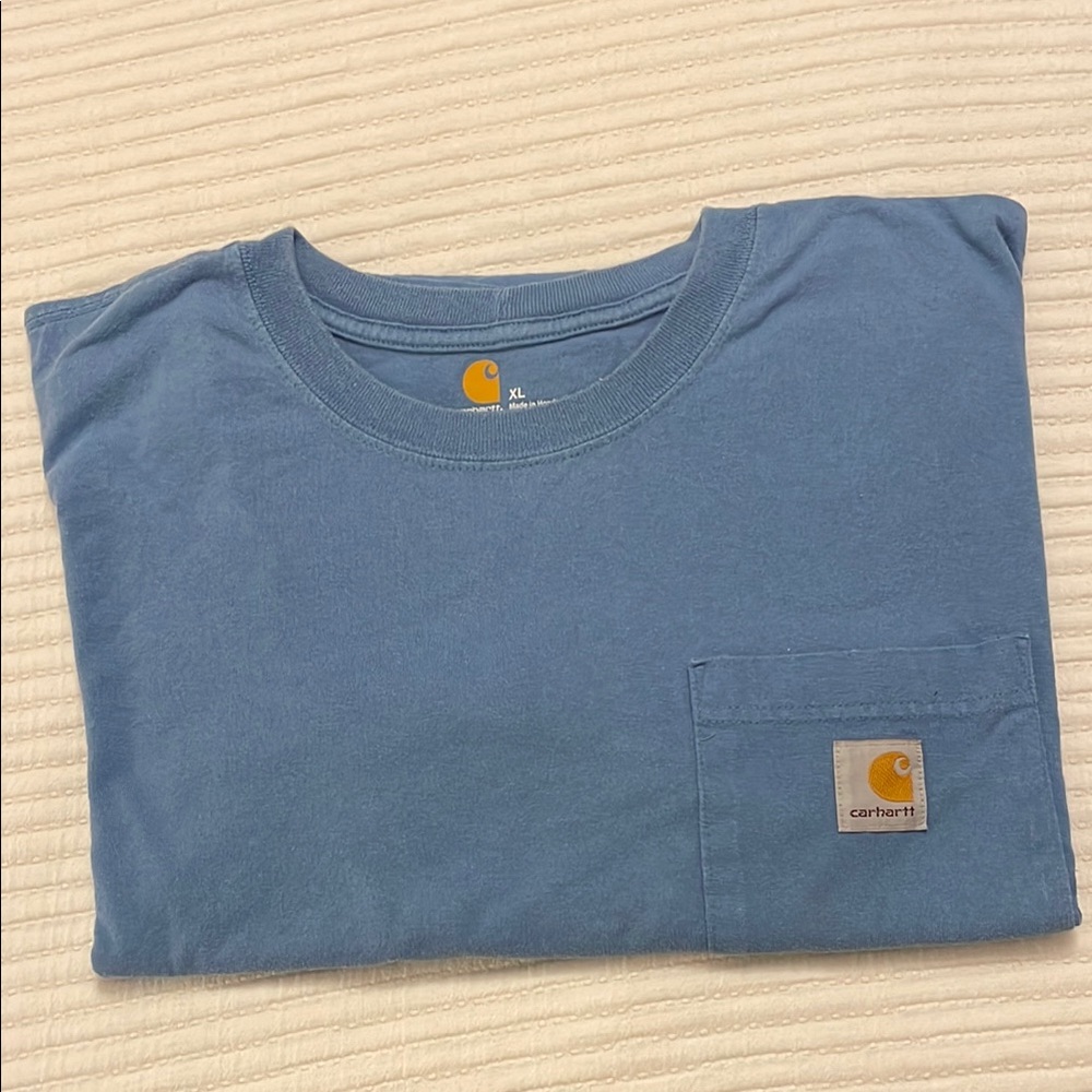 Carhartt Steel Blue Tee with Pocket